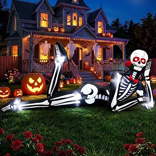 12FT Halloween Skeleton Inflatable Yard Decoration