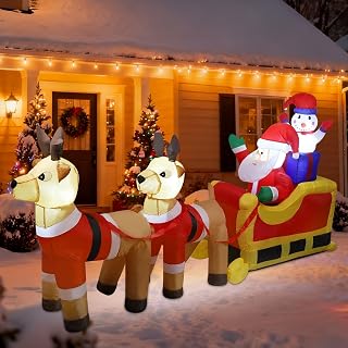 8ft Christmas Reindeer Inflatable Yard Decoration