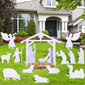3.4 ft Christmas Nativity Scene Yard Decoration 15 Pcs
