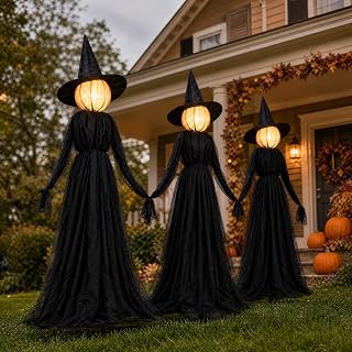 5FT Halloween Witch Yard Decoration Set of 3