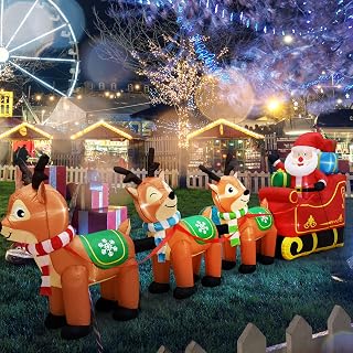 12 Ft Christmas Reindeer Inflatable Yard Decoration