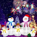 9 FT Christmas Snowman Family Inflatable Yard Decoration