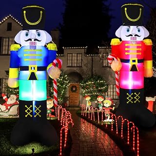 8 ft Christmas Nutcracker Inflatable Yard Decoration 2 Pcs