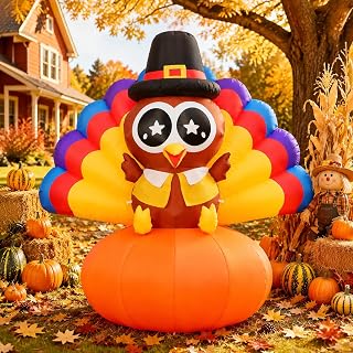 6.5FT Fall Pumpkin Inflatable Yard Decoration