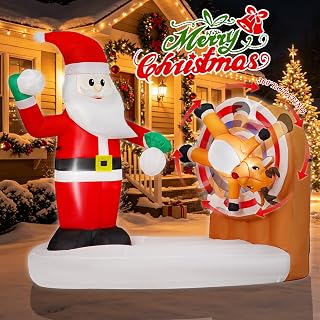 6FT Christmas Reindeer Inflatable Yard Decoration