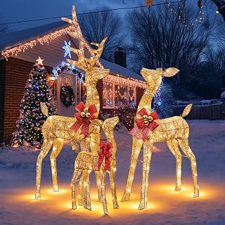 Christmas Reindeer Family Yard Decoration