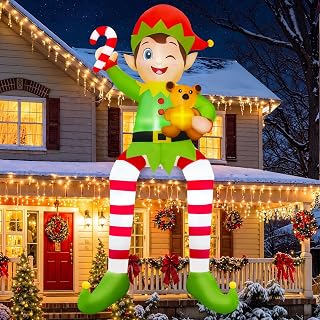 10FT Christmas Elf Inflatable Yard Decoration