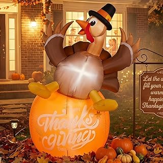 6FT Fall Turkey Inflatable Yard Decoration