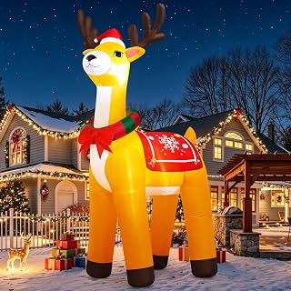 10 FT Christmas Reindeer Inflatable Yard Decoration