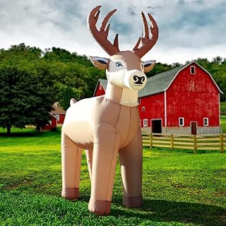 8FT Christmas Reindeer Inflatable Yard Decoration