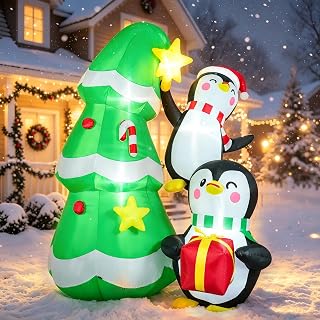 7 FT Christmas Penguin Inflatable Yard Decoration