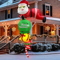 8 FT Christmas Santa Claus Inflatable Yard Decoration
