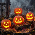 9 Inch Halloween Pumpkin Yard Decoration 4 Pcs
