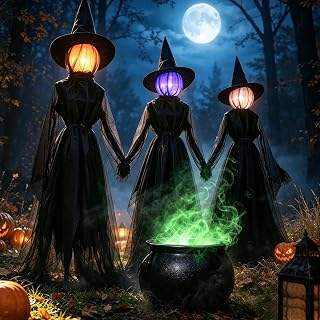 6FT Halloween Witch Yard Decoration 3 Pack