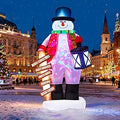 8ft Christmas Snowman Inflatable Yard Decoration