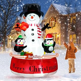 8 FT Christmas Snowman Inflatable Yard Decoration