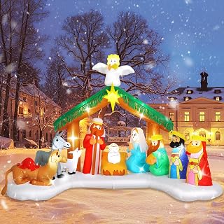 12FT Christmas Nativity Scene Inflatable Yard Decoration