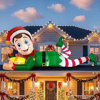10FT Christmas Elf Inflatable Yard Decoration
