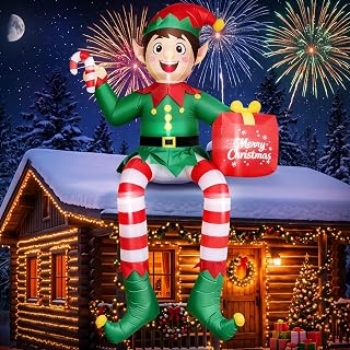 16FT Christmas Elf Inflatable Yard Decoration