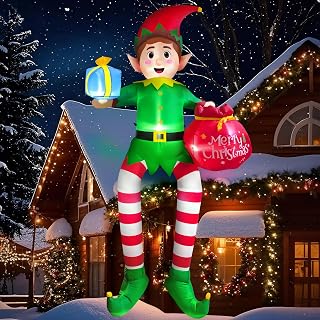 10FT Christmas Elf Inflatable Yard Decoration