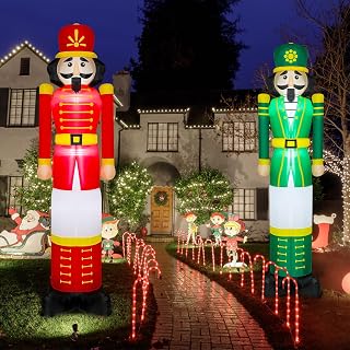 8 ft Christmas Nutcracker Inflatable Yard Decoration 2 Pcs