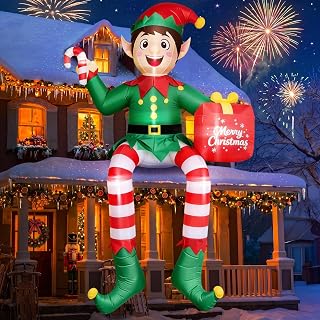 16FT Christmas Elf Inflatable Yard Decoration