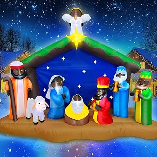 8 Ft Christmas Nativity Scene Inflatable Yard Decoration