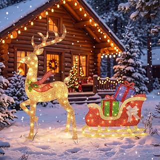Christmas Reindeer Yard Decoration