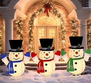 Christmas Snowman Family Yard Decoration 3 Pcs