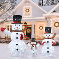 4FT Christmas Snowman Family Yard Decoration 3 Pcs