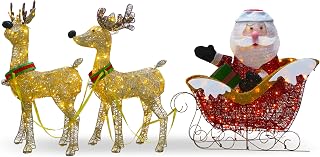 34 Inch Christmas Reindeer Yard Decoration