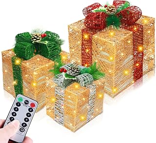 Christmas Gift Box Yard Decoration 3 Pack
