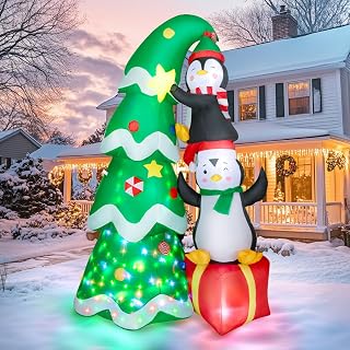 7FT Christmas Penguin Inflatable Yard Decoration