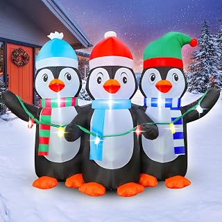6 FT Christmas Penguin Inflatable Yard Decoration