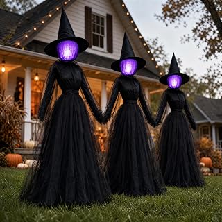 6 FT Halloween Witch Yard Decoration Set of 3