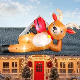 12 FT Christmas Reindeer Inflatable Yard Decoration