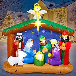 8FT Christmas Nativity Scene Inflatable Yard Decoration