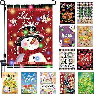 18 Inch Holiday Outdoor Flag Set of 12