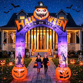 10 FT Halloween Witch Inflatable Yard Decoration