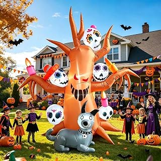 8FT Halloween Skeleton Inflatable Yard Decoration