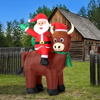6FT Christmas Santa Claus Inflatable Yard Decoration