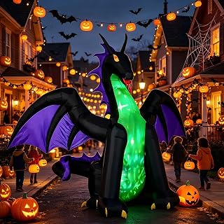 8 FT Halloween Dragon Inflatable Yard Decoration
