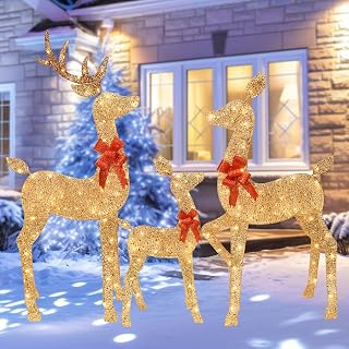 5 FT Christmas Reindeer Family Yard Decoration