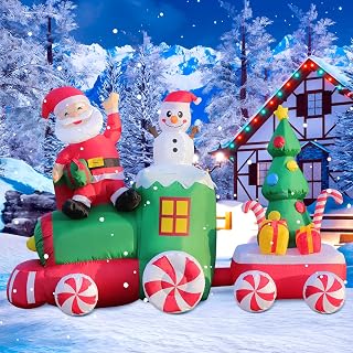 6FT Christmas Snowman Inflatable Yard Decoration