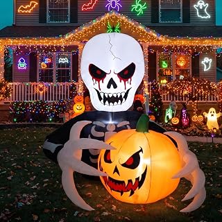7 FT Halloween Skeleton Inflatable Yard Decoration