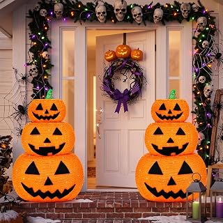 Halloween Pumpkin Yard Decoration 6 Pcs