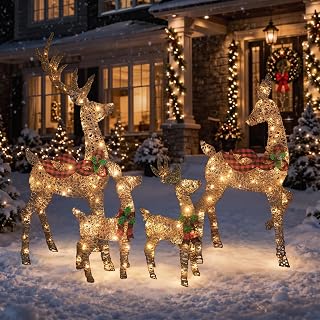 Christmas Reindeer Family Yard Decoration