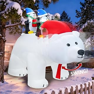 7FT Christmas Penguin Inflatable Yard Decoration