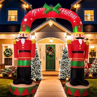 8FT Christmas Nutcracker Inflatable Yard Decoration