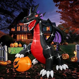10Ft Halloween Dragon Inflatable Yard Decoration